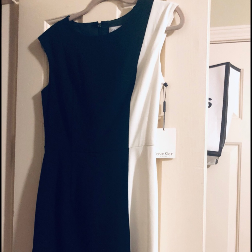 Calvin Klein size 4 black and white dress